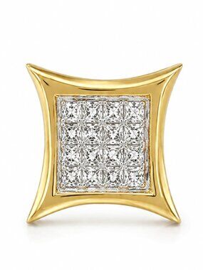 Genuine Diamonds Stud "Single" Earring 14K Yellow Gold